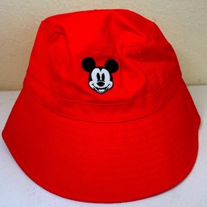 Disney Baby Infant Sun Beach Bucket Hat with Strap Red Mickey Mouse Baby OSFM